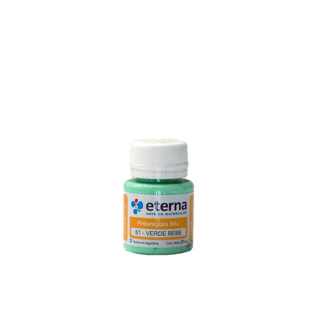 Pintura tela verde bebe 37 ml Eterna
