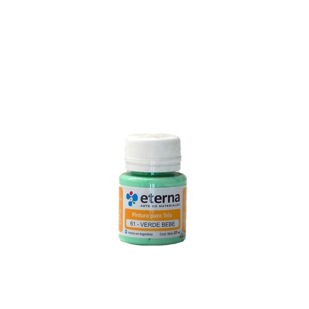 Pintura tela verde bebe 37 ml Eterna