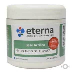 Base acrilica Blanco Titanio (*) 200ml Eterna