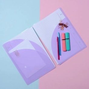 Carpeta A4 c/4 Bolsillos col pastel FW