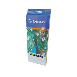 Lapices Color Metaliados Largos x10 Sabonis