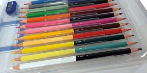 Estuche Lapices Bicolor Sabonis x12 largo c/sacap