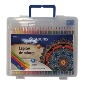 Estuche Lapices Color Sabonis x24 largo c/sacap