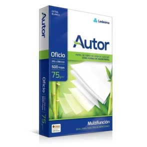 Resma 75grs 21,6x35,6 AUTOR Legal
