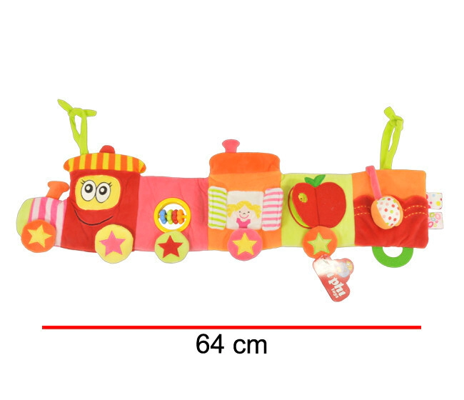 BARRAL DE CUNA TRENCITO ROSA Y CELESTE Phi Phi Toys