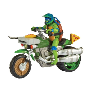 Tortugas Ninja - Vehículo Ninja Cycle + Figura  surt Leonardo