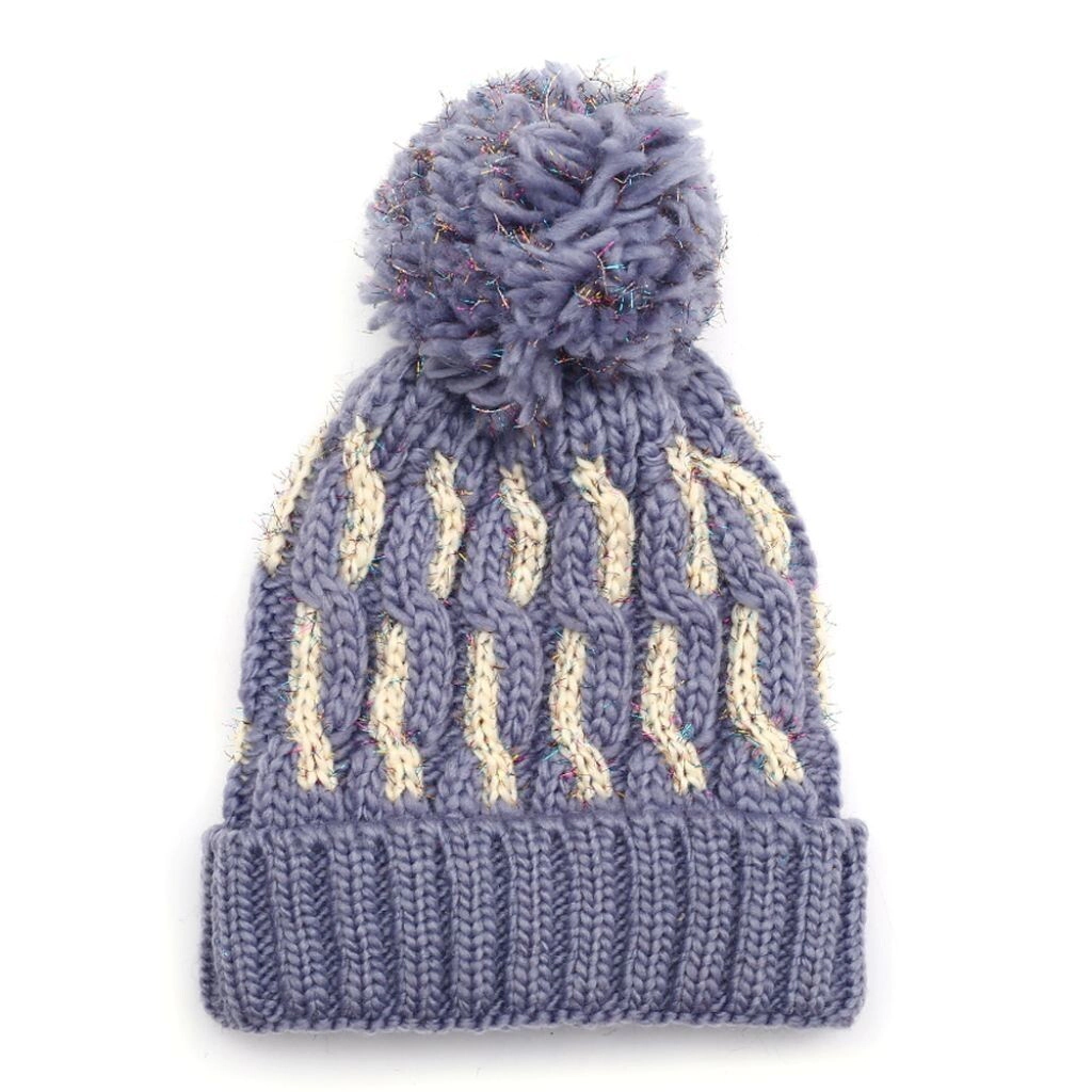 Gorro Dama lurex c/pompom