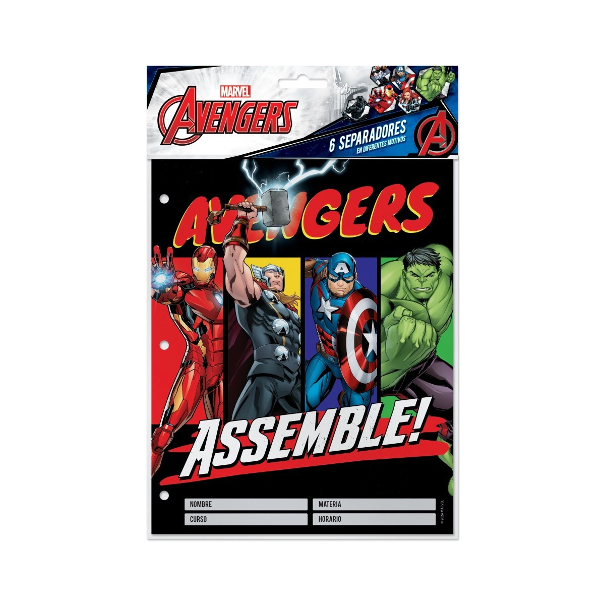 Separadores N 3 x 6 Hojas Avengers