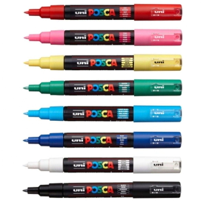MARCADOR POSCA PC-1M - 0.7 mm - PUNTA CONICA - EXTRA FINA