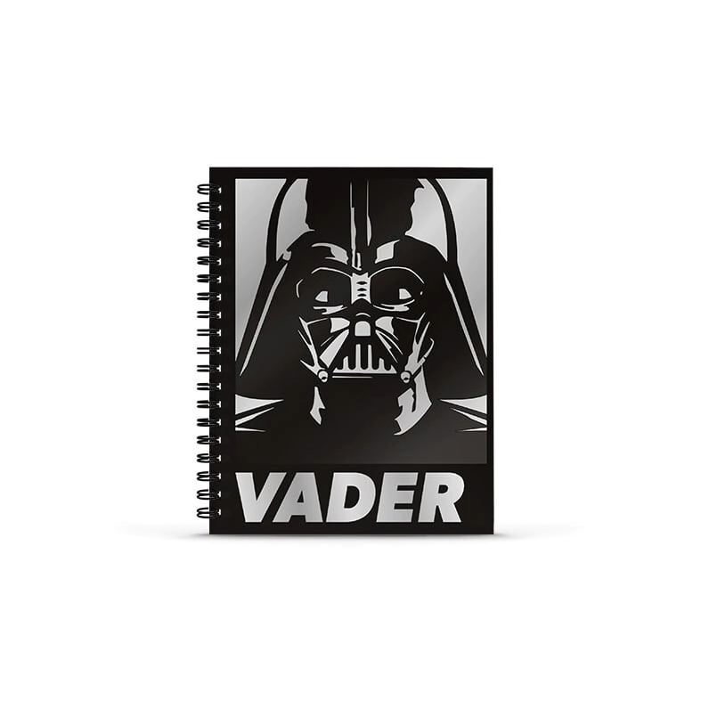 Cuaderno 16x21 espiral Tapa Dura 80 hjs. Star Wars Mooving