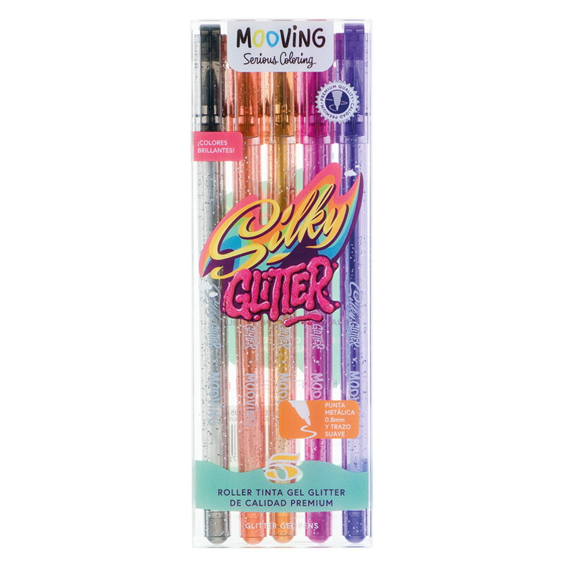 Coloring- Roller Tinta Gel Glitter x5 Mooving
