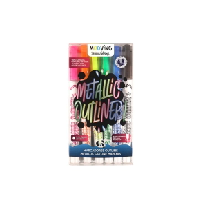 Coloring - Marcadores Outline plata x 6 Mooving