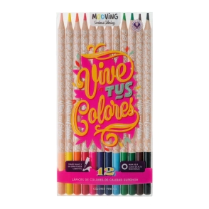 Coloring- Lapices de colores x 12 Mooving