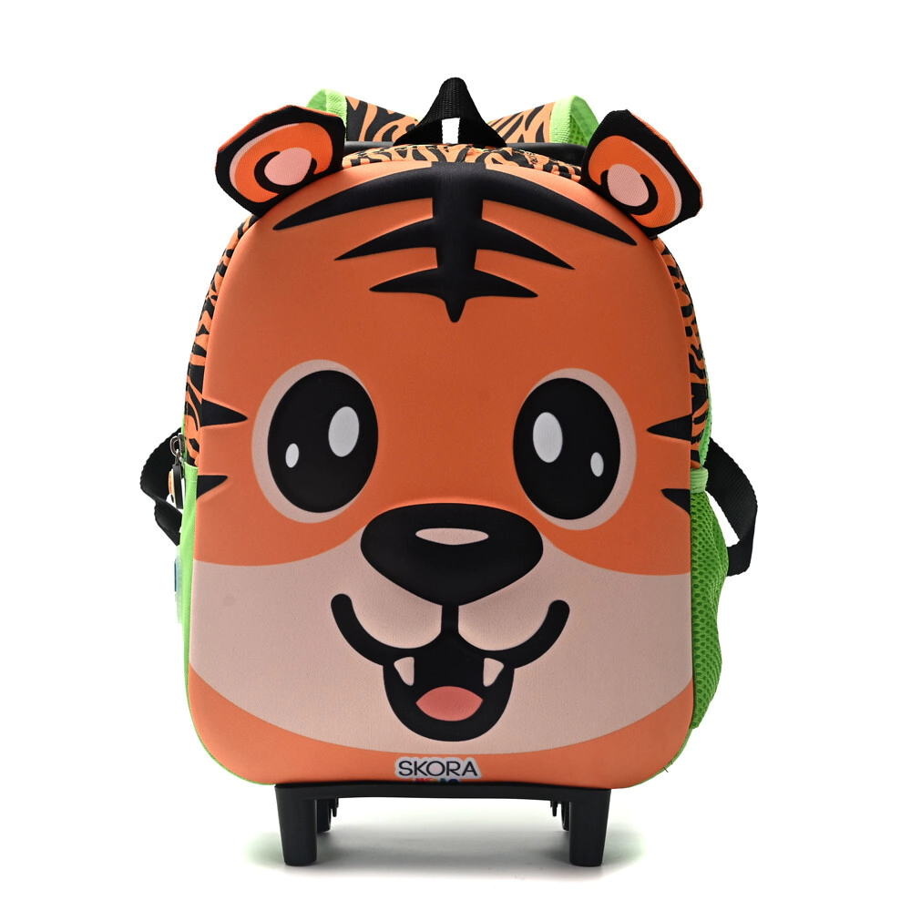 Mochila carro Dai Hello Kawaii tigre termoformada 12" Skora