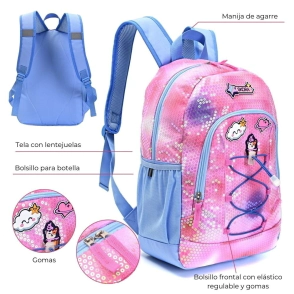 Mochila Think Happy Shine Lentejue degrade portanotebook Skora