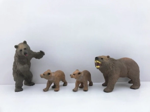 Animal World Flia Oso Marron x4