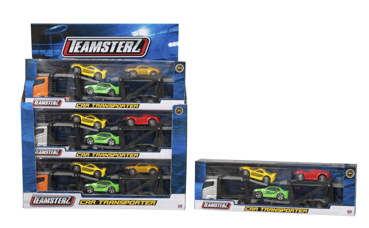 Camion Transporta Autos Metalicos Teamsterz 25cm
