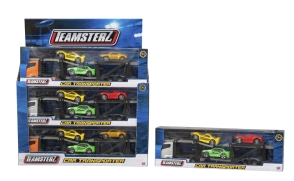 Camion Transporta Autos Metalicos Teamsterz 25cm
