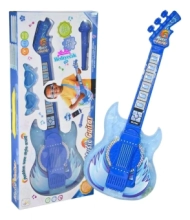 GUITARRA AZUL A PILA C/MICROFONO Y LENTES (HD-773)