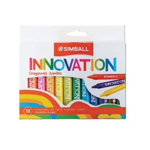 CRAYONES DE CERA INNOVATION JUMBO X12 UNIDADES SIMBALL