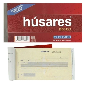 Talonario Recibo por duplicadO HUSARAES
