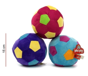 PELOTA DE FUTBOL CON SONAJERO 15CM