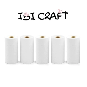 PAPEL P/IMPRESORA IBICRAFT AUTOADH. x5  BLANCO 3mts