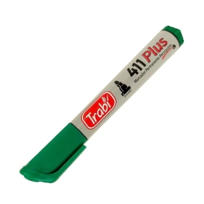 Marcador Perm. 411 plus Pta. Acrílica verde TRABI