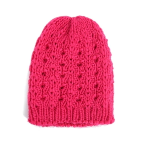 Gorro Infantil Ni&ntilde;a Trenzado ROSA