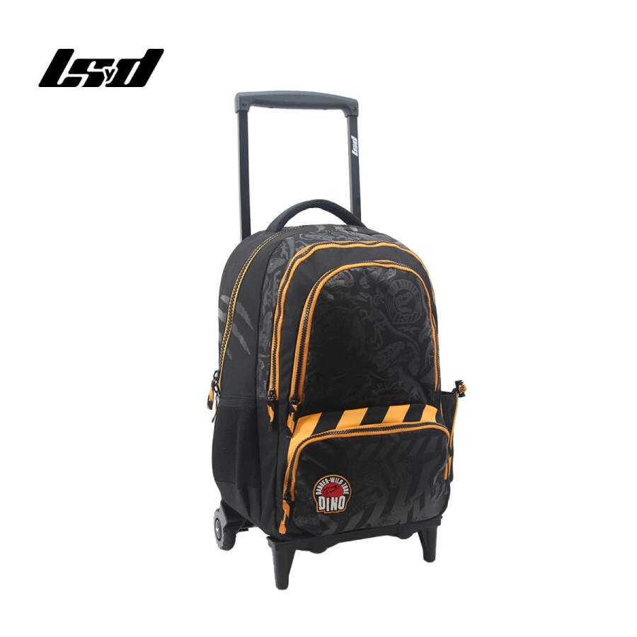 MOCHILA C/ CARRO DINO DANGER NEGRO