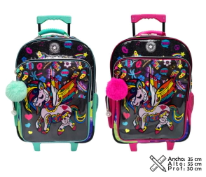 Mochila carro Unicornio - Rosa