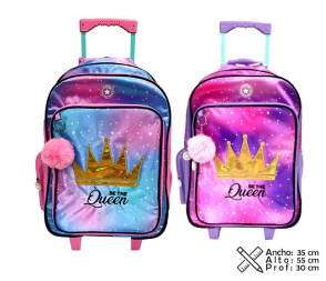 MOCHILA CARRO CORONA ROSA