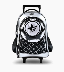 Mochila con carro 18 Futbol Footy NEGRO