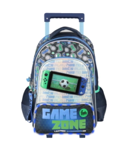 Mochila Footy 18'' Carro Game Zone con Led AZUL