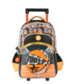 Mochila Footy 18'' Carro Jump con Led NARANJA