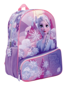 MOCHILA FROZEN 16" ESPALDA LET IT GO VIOLETA