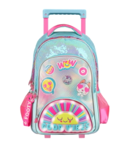 Mochila Footy 18'' Carro Sunshine con Led CELESTE