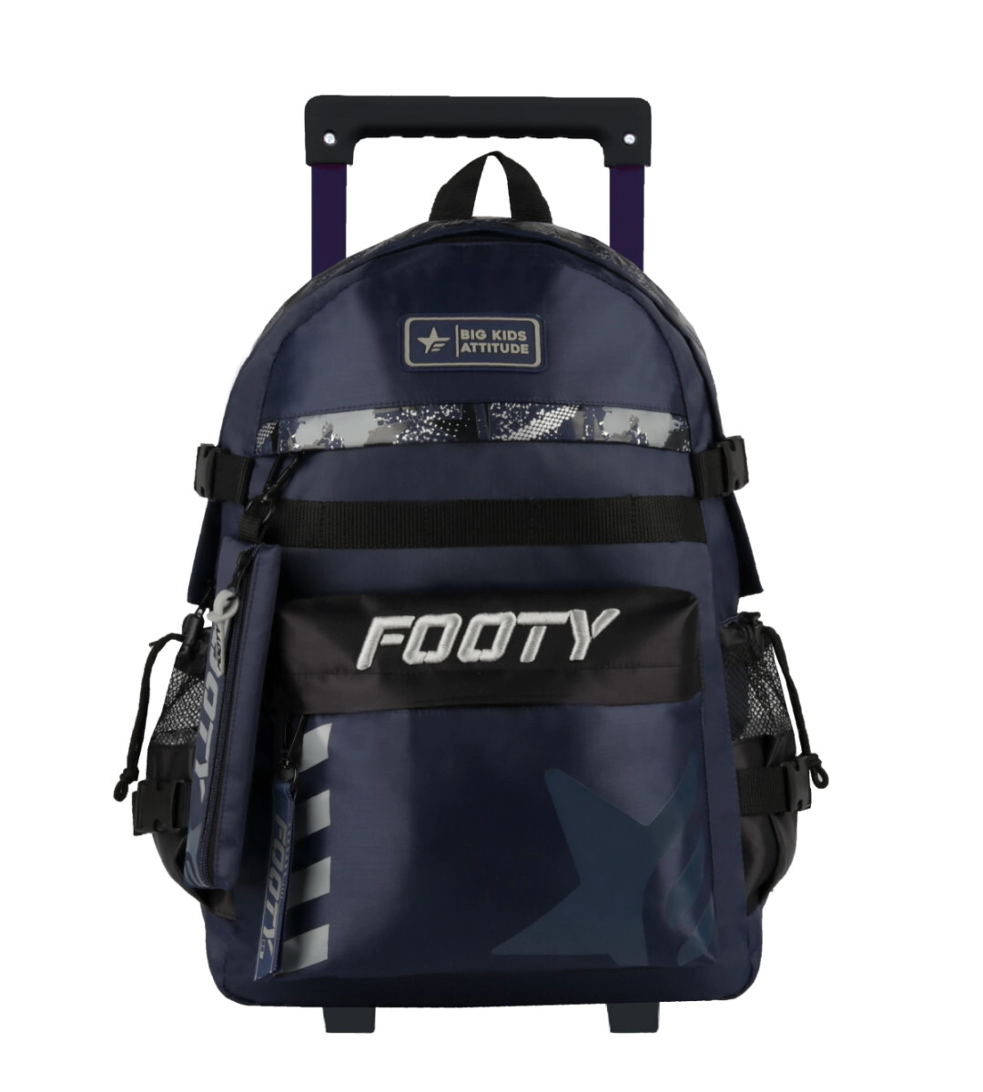 MOCHILA FOOTY 18" CARRO BIG KIDS ABSTRACT AZUL