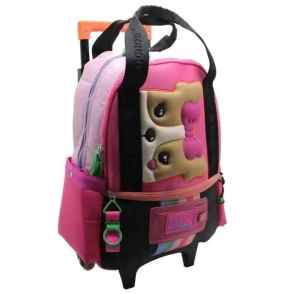Mochila Simones 16"" con carro con monedero 2/6" LILA