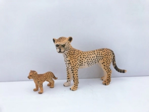 ANIMAL WORLD PLAYSET 19CM PACK X 2 GUEPARDO