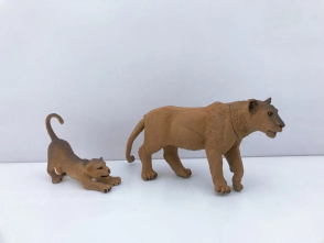 ANIMAL WORLD PLAYSET 19CM PACK X 2 FLIA LEONA