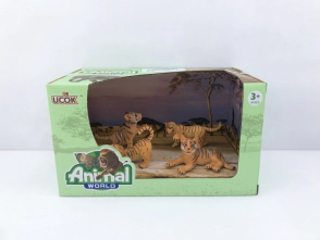 ANIMAL WORLD PLAYSET 19CM PACK X 4 CACHORROS TIGRES