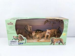 ANIMAL WORLD PLAYSET 31CM PACK X 4 TIGRE LEON GUEPARDO X2