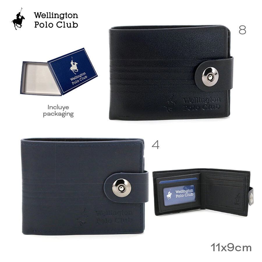 BIILLETERA WELLINGTON POLO CLUB NEGRO