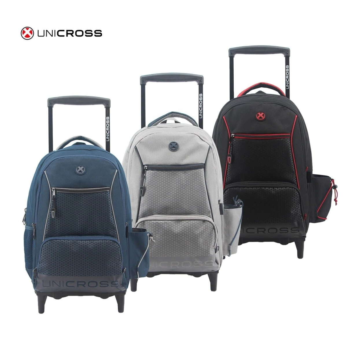 MOCHILA CON CARRO UNICROSS GRIS