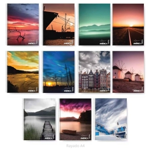 CUADERNO A4 ESPIRALADO TERRA T/F - 80 Hjs Rayadas