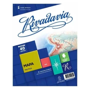 BLOCK MAPAS N° 3 AMÉRICA POLÍTICO RIVADAVIA - 40 Hjs