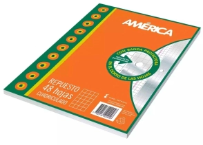 REPUESTO C/ BANDA PROTECTORA N° 3 AMERICA - 48 Hjs Cuadriculada