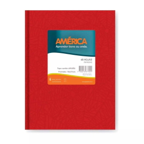 CUADERNO AMERICA ARAÑA 16x21 T/D ROJO - 42Hjs Rayadas
