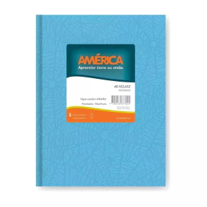 CUADERNO AMERICA ARAÑA 16x21 T/D CELESTE - 42Hjs Rayadas